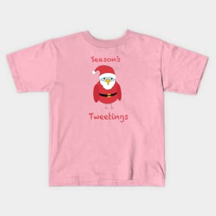 Target Santa Bird wishing you Season’s Tweetings! Kids T-Shirt